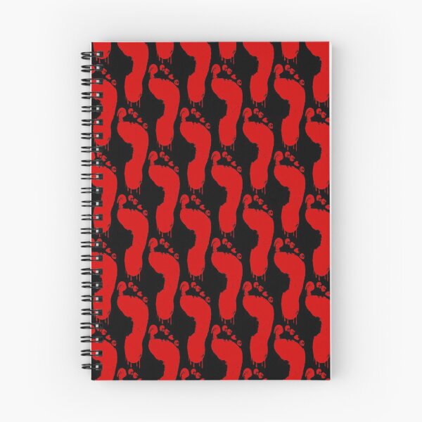 Item preview, Red footprint running - red dripping effect (Red January). Dark mode. designed and sold by Deegital18.