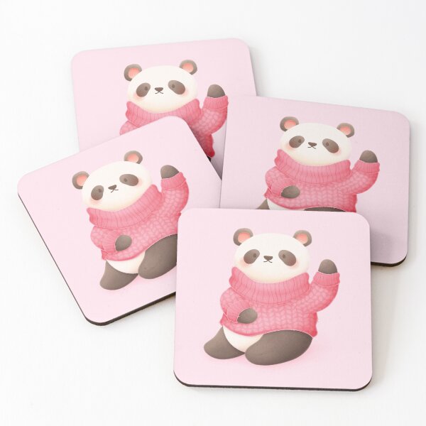 Item preview, Chunky Knit Sweater Panda Pink designed and sold by doodlecarrot.