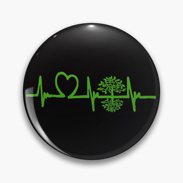 Item preview, Heartbeat Pulse Green Vegan Frequency Wave Earth Planet designed and sold by imad68.