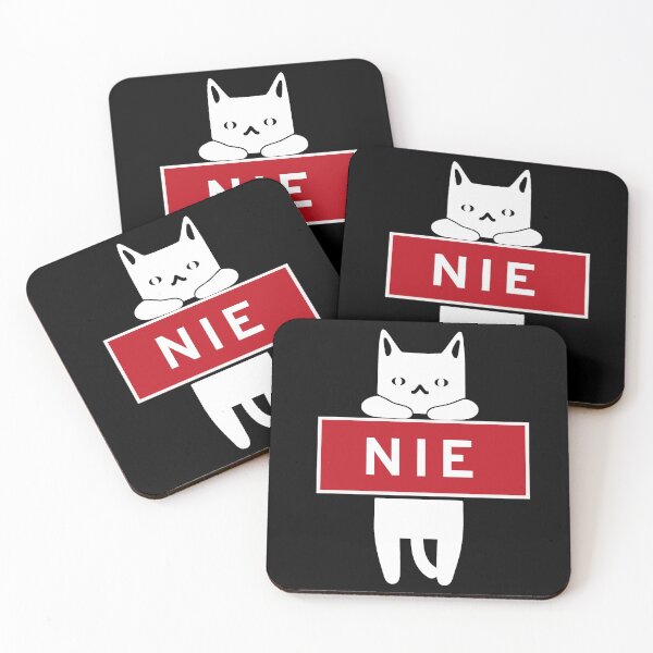 Item preview, Kot mówi Nie, Cat says No. Polish gifts from Poland designed and sold by PunchText designs.