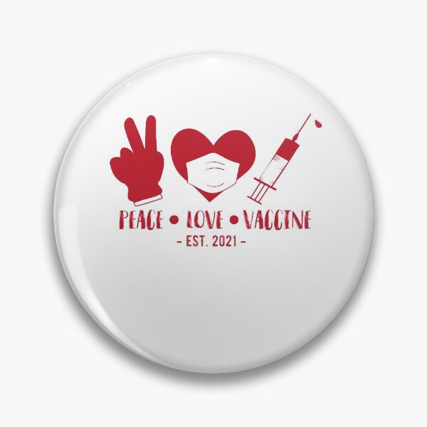 Artikelvorschau, Peace-Love-Vaccine Vaccine Pro Impfunterstützung entworfen und verkauft von Mytoonsquad.