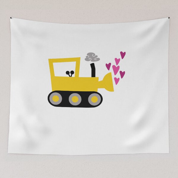 Artikelvorschau, Bull Dozer Valentinstag, lustiges Geschenk, Geschenkidee, Geschenk für sie, Geschenk für ihn, Liebe, für Mädchen, für Jungen, für Kinder entworfen und verkauft von yassiny.