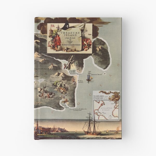 Item preview, Map of Treasure Island by Robert Louis Stevenson (1954) designed and sold by allhistory.