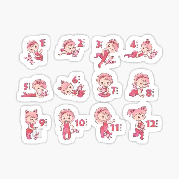 Item preview, Set of girls. Growth stages from 1 month to 1 year. designed and sold by Nina Vetrova.