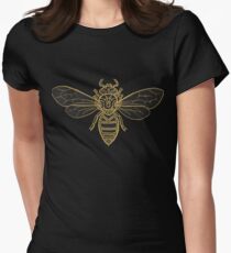 Mandala-Bienen Tailliertes T-Shirt