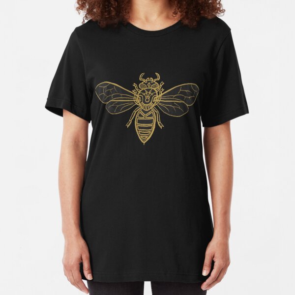 Mandala-Bienen Slim Fit T-Shirt