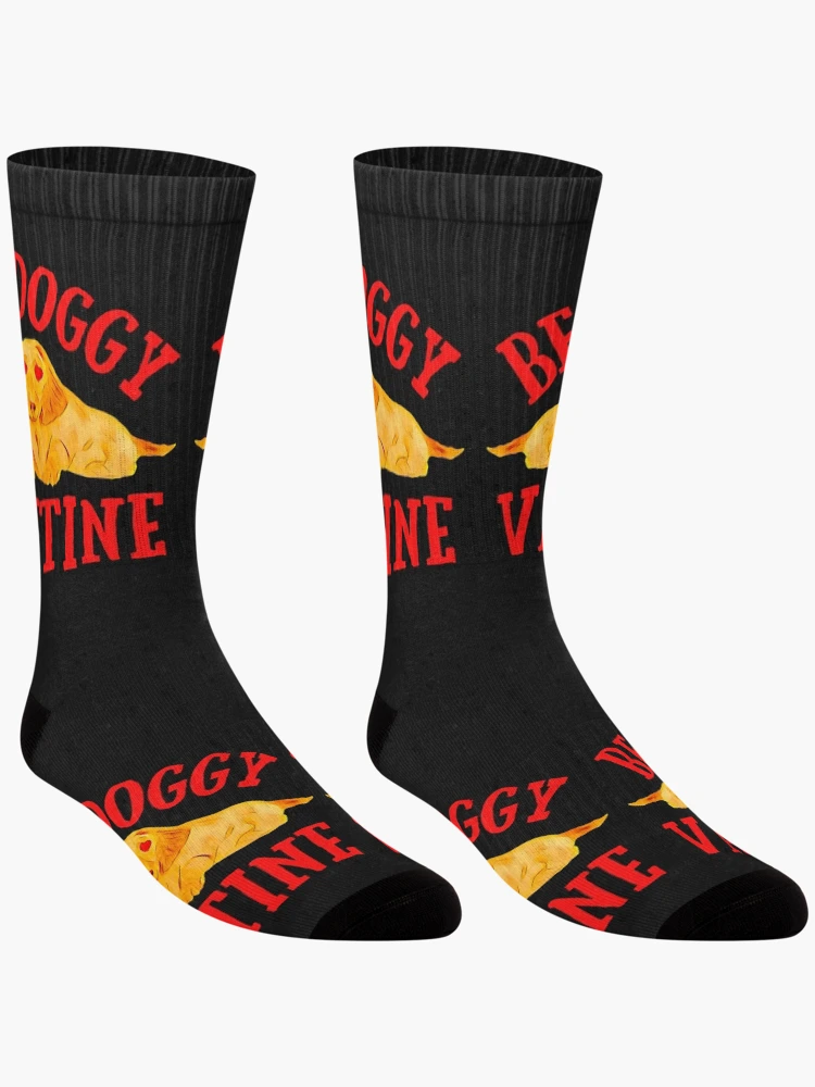 Thumbnail 3 of 5, Socks, Dog Valentine designed and sold by DesignsofNote.