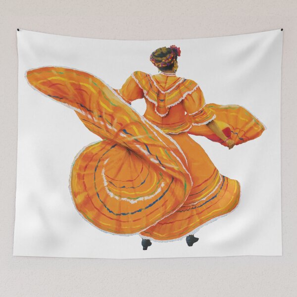Item preview, Orange Ballet Folklórico Dancer (Baile Folklórico) designed and sold by Ivan Ramirez.