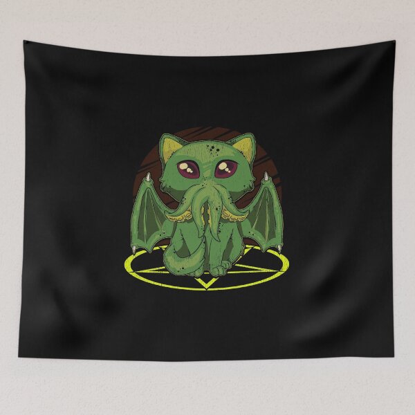 Item preview, Cathulhu Satanic Kawaii Cat Cthulhu designed and sold by perfectpresents.