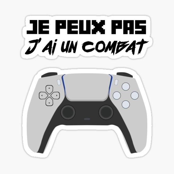 je peux pas manette combat jeux vidéo Sticker