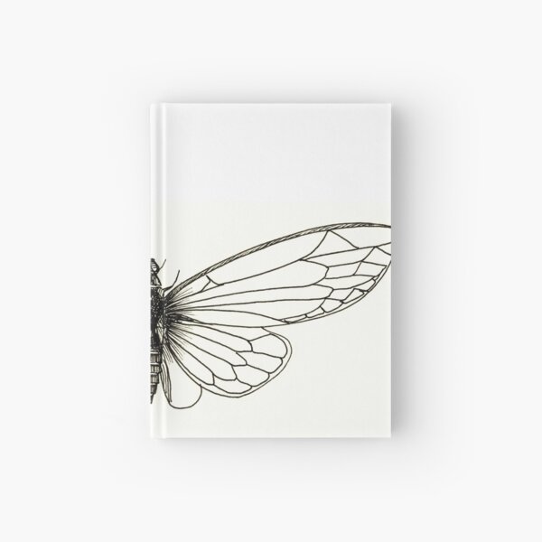 3 sepia Cicadas Hardcover Journal