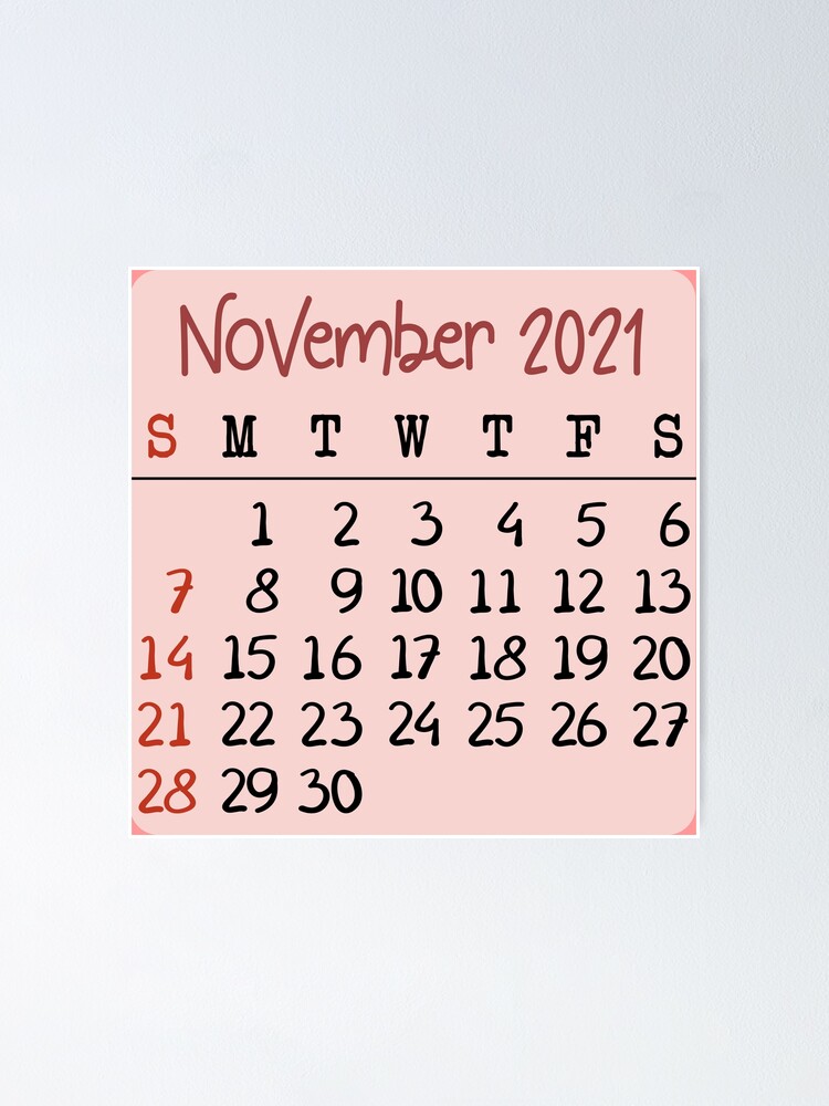 Calendar 2021 November
