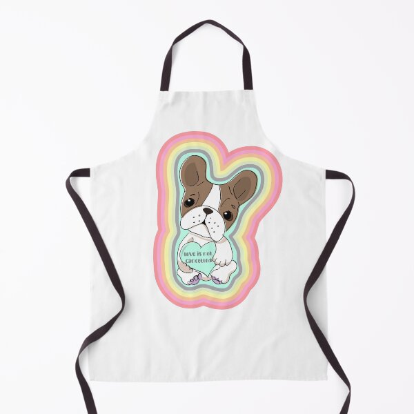 Item preview,  Love is Not Cancelled - Rainbow dog holding a heart designed and sold by EatLiveDesign.