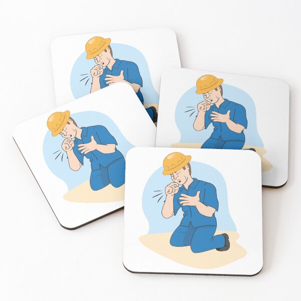 Item preview, Illustration represents a Caucasian man with cough symptoms. Ideal for health and institutional newsletters designed and sold by LucianoCosmo.