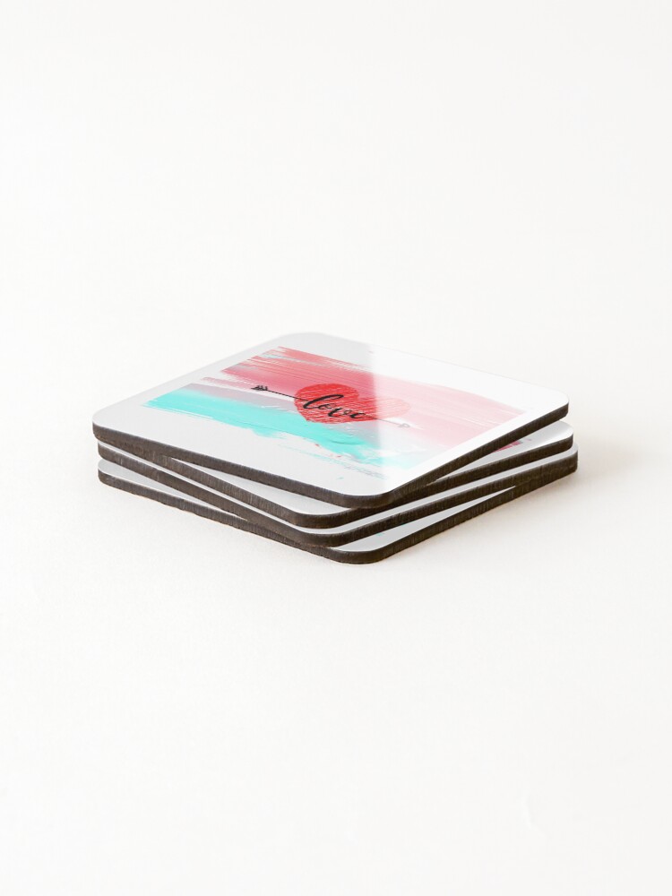Thumbnail 4 of 5, Coasters (Set of 4), Abstract Love designed and sold by javaoverride.