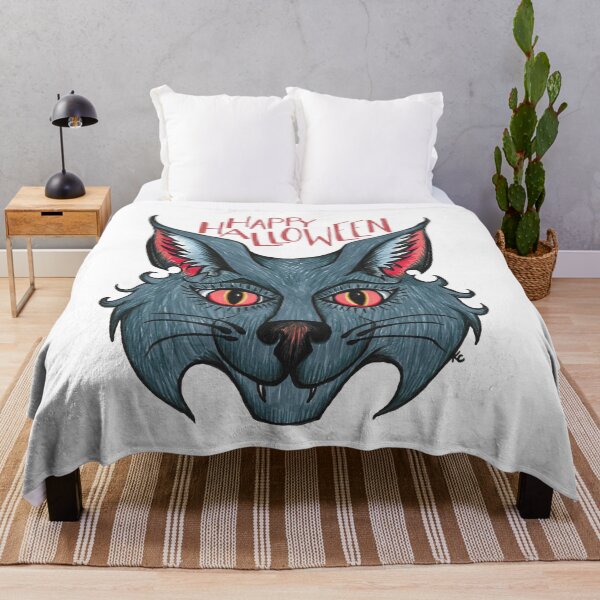 Item preview, Retro Cat Face - Happy Halloween designed and sold by The White Bat.