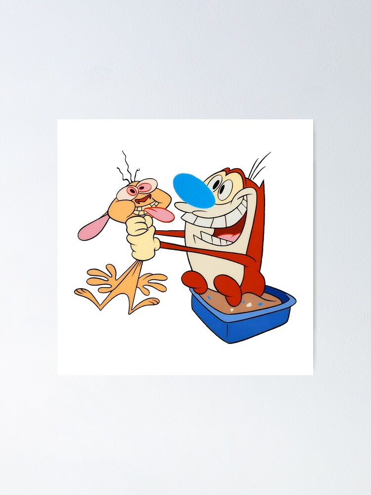 "Ren and Stimpy's Litter Box Love" Poster by BOYDEM Redbubble
