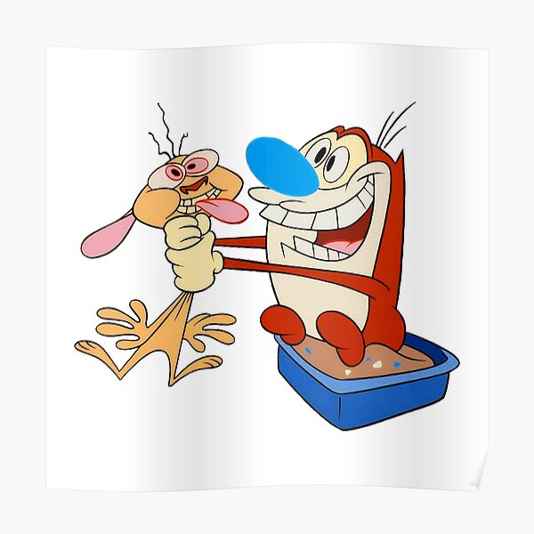 "Ren and Stimpy's Litter Box Love" Poster by BOYDEM Redbubble