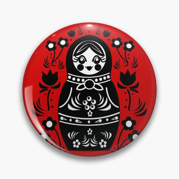 Item preview, Red & Black Matryoshka Russian Nesting Doll designed and sold by beerhamster.