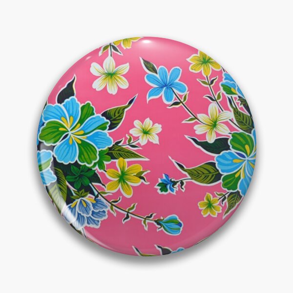 Item preview, Color flower print, pink Mexican tablecloth designed and sold by Adriana C (All about Frida).