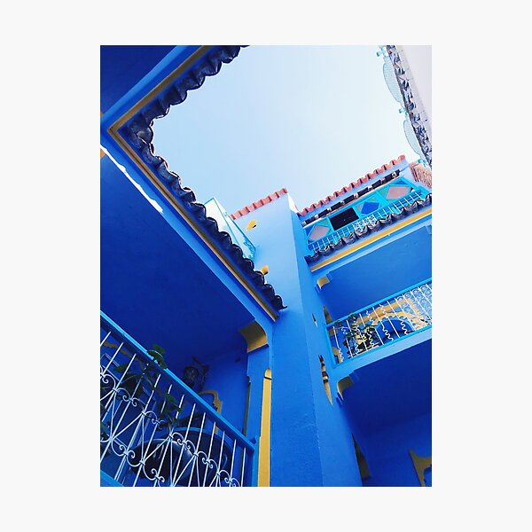 Item preview, Blue Moroccan Building designed and sold by gingerfed.