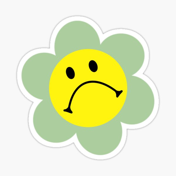 Indie Flower with Smile Face Sticker for Sale by LivAndLove