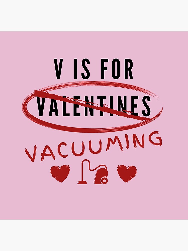 Thumbnail 5 of 5, Coasters (Set of 4), V is for Valentines - Vacuuming designed and sold by SavvyCleaner.