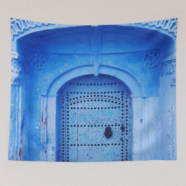 Item preview, Painted Moroccan blue door designed and sold by gingerfed.