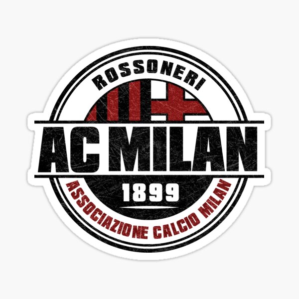 A.C. Milan Soccer Decal Sticker Set -  Italia