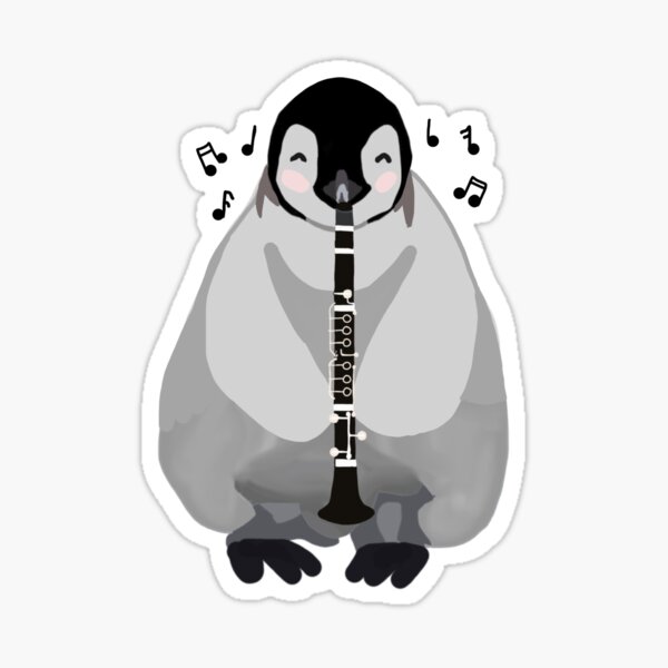 Vista previa del artículo con la obra «Pingüino de clarinete», diseñado y vendido por SquishyFishies .