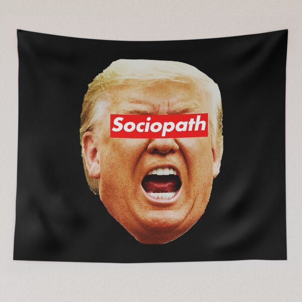 Item preview, trump Sociopath (black background) designed and sold by Thelittlelord.
