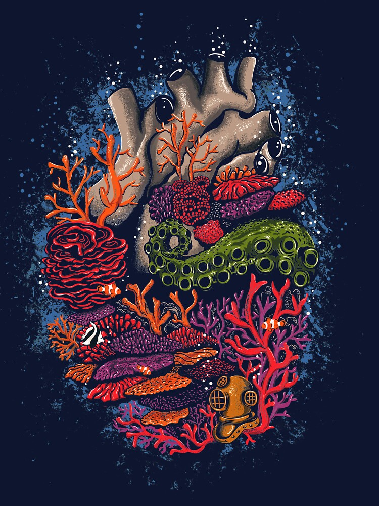 Thumbnail 7 of 7, Classic T-Shirt, heart of the sea designed and sold by motymotymoty.