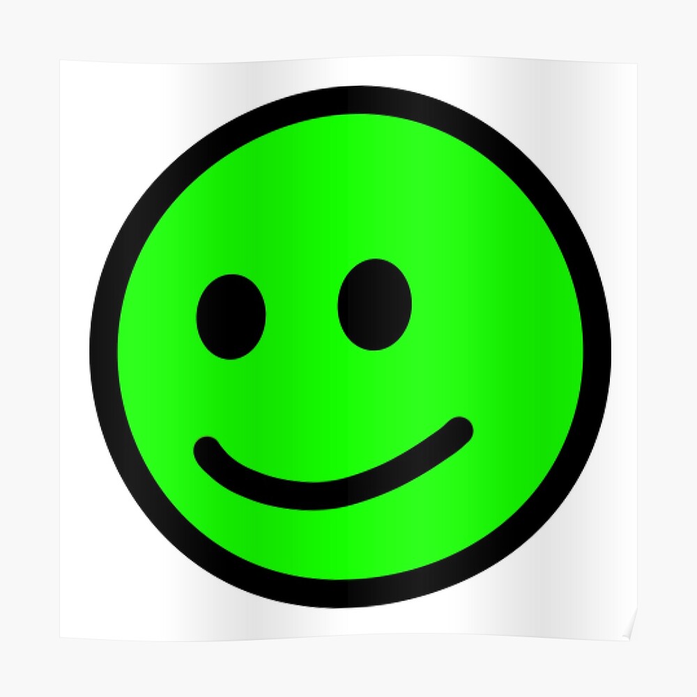 Green Smiley Face" Sticker Sale by StarCap7 | Redbubble