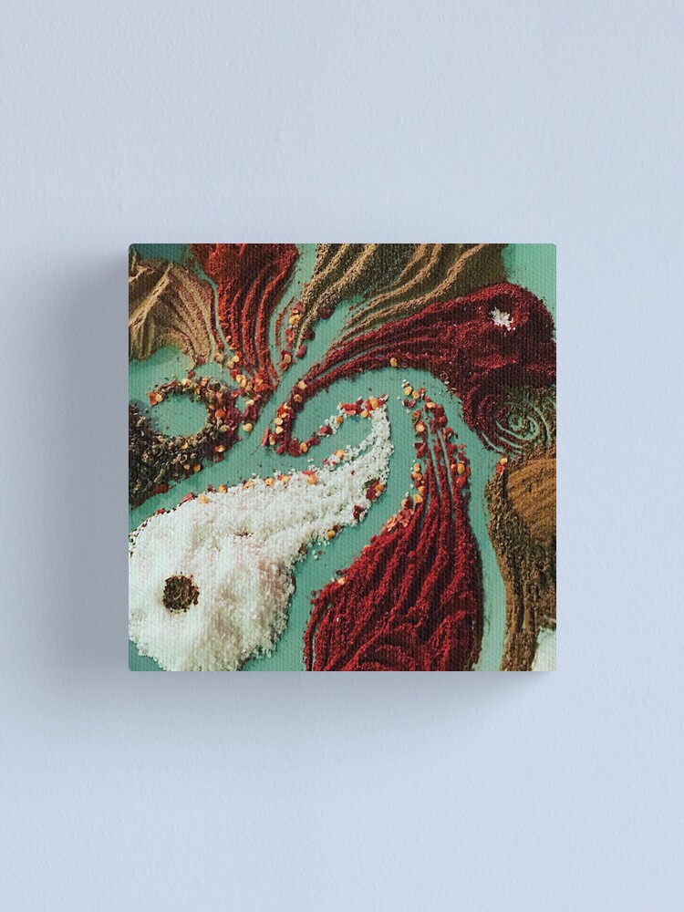 Thumbnail 2 of 3, Canvas Print, Gumbo Spice zoomed in designed and sold by 3leggedpig.