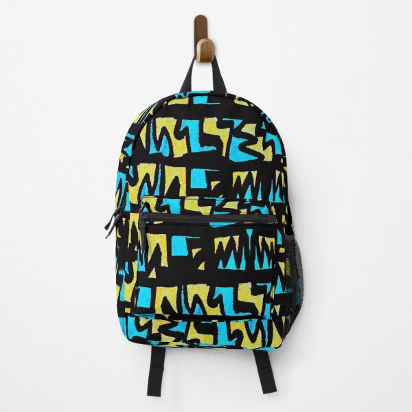 Graffiti Style yellow blue Backpack