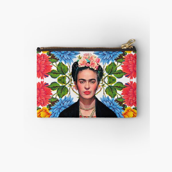 Item preview, Frida Kahlo print, flowers, color on white Mexican tablecloth designed and sold by Adriana C (All about Frida).