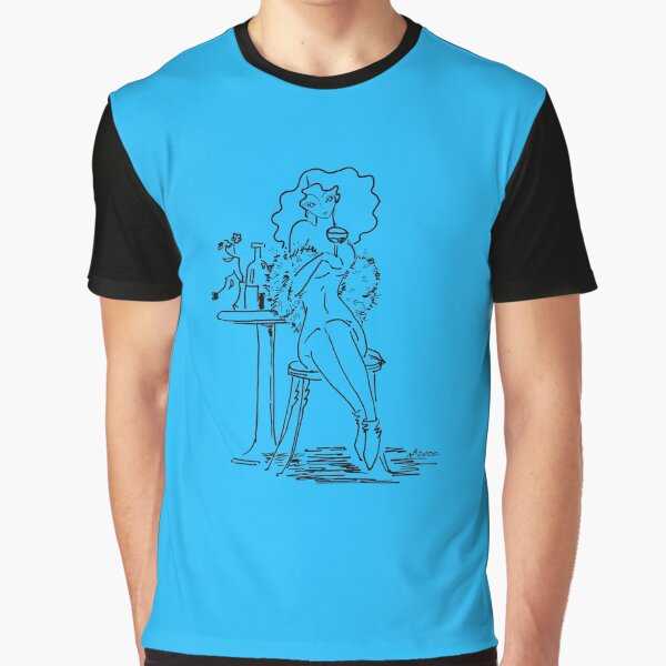 Young Women In Cafe Graphic T-Shirt