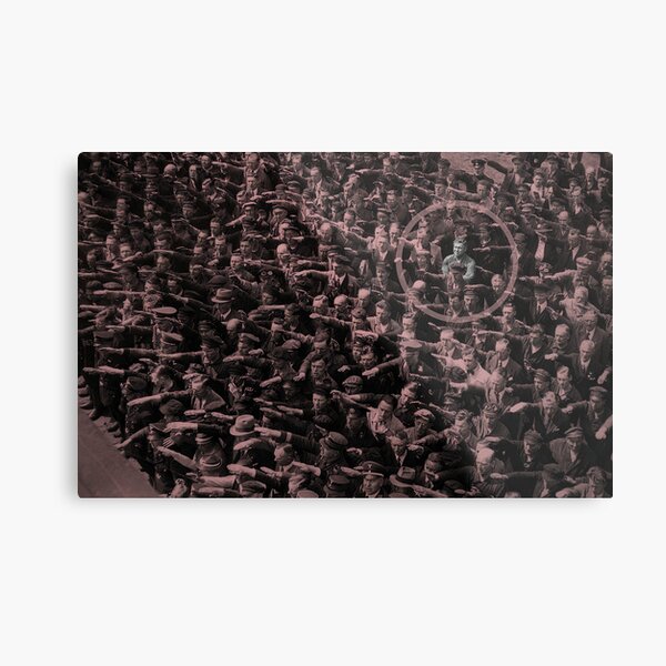 Le héros August Landmesser 4x Superresolution (AI amélioré) Impression métallique