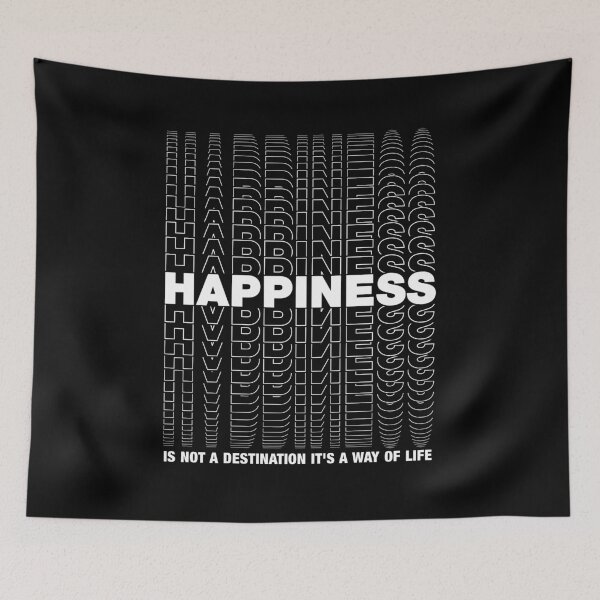 Item preview, HAPPINESS is not a destination its a way of life | Mirror text designed and sold by Petra Becker.