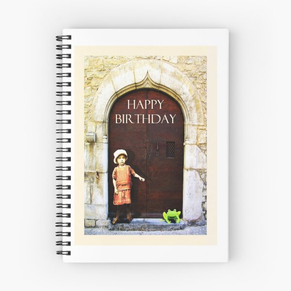 Artikelvorschau, Alles Gute zum Geburtstag, kleines Mädchen und grüner Frosch entworfen und verkauft von Mary Taylor.