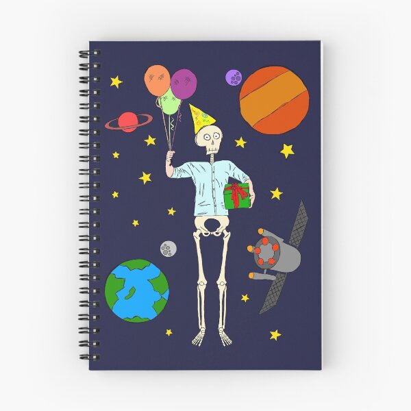 Item preview, Happy Birthday Skeleton in SPACE designed and sold by ChrisButler.