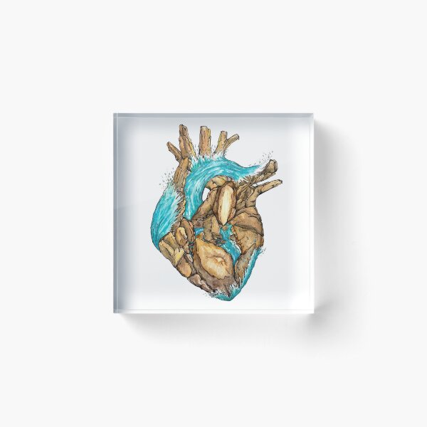 Item preview, Waves Crash Heart designed and sold by newfoundandy.