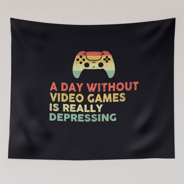 Item preview, "A Day Without Video Games Is Really Depressing". I love video games, and when I can't play, I get really bored. Video games are fun. designed and sold by JoelsCorner.