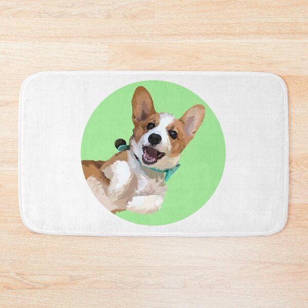 Item preview, corgi mint green circle designed and sold by valeriedumdum.