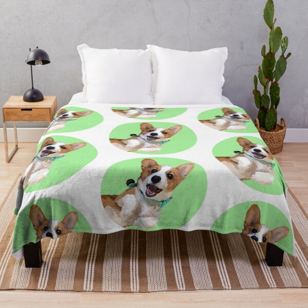 Item preview, corgi mint green circle designed and sold by valeriedumdum.