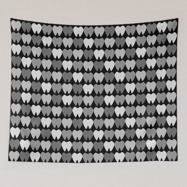 Item preview, Dental Tooth Molar Pattern - Black and White Dental Print designed and sold by CulturalMesh.
