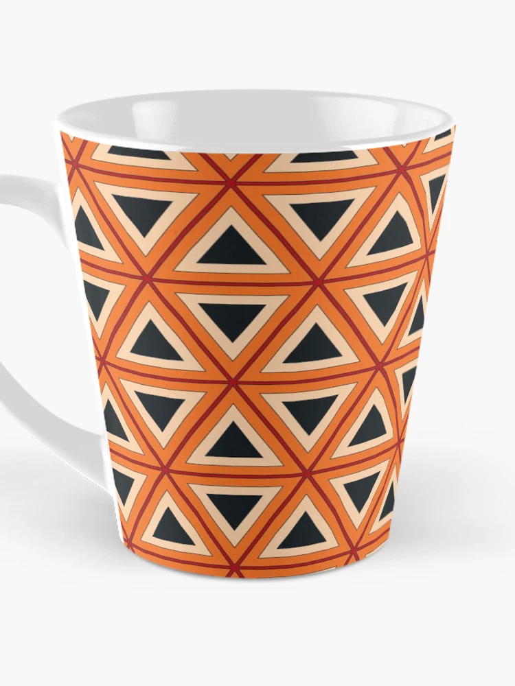 Thumbnail 3 of 4, Coffee Mug, Repressed Triangles - Abstract Geometric Seamless Pattern designed and sold by FlawlessPattern.