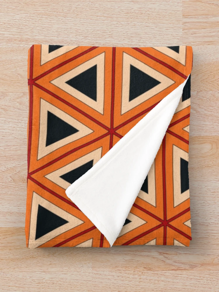 Thumbnail 3 of 6, Throw Blanket, Repressed Triangles - Abstract Geometric Seamless Pattern designed and sold by FlawlessPattern.