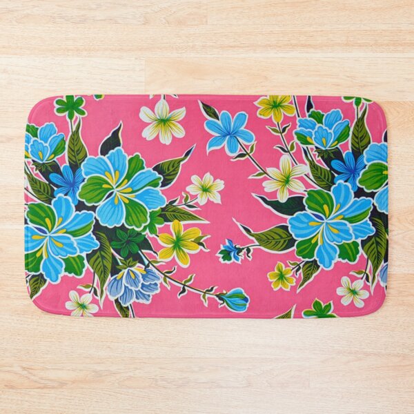 Item preview, Color flower print, pink Mexican tablecloth designed and sold by Adriana C (All about Frida).
