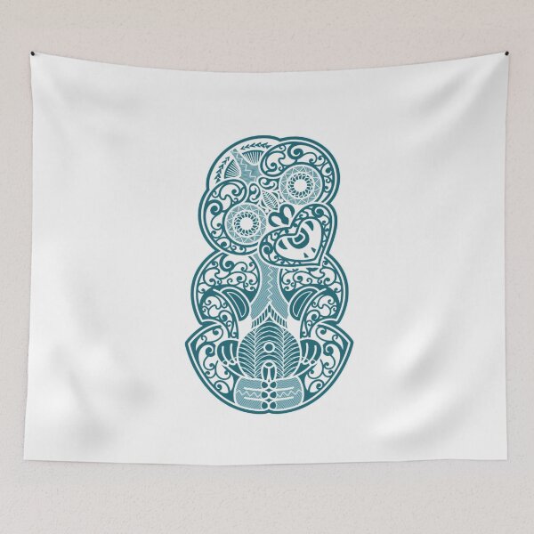 Aperçu de l'œuvre Tiki Hei Maori vert créée et vendue par Aroha Designs.
